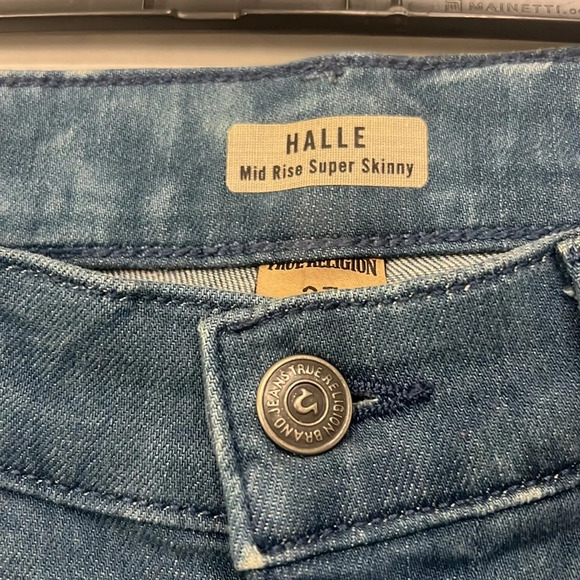 True Religion Halle Moto Jean's in Rebel Bleached - Picture 2 of 11
